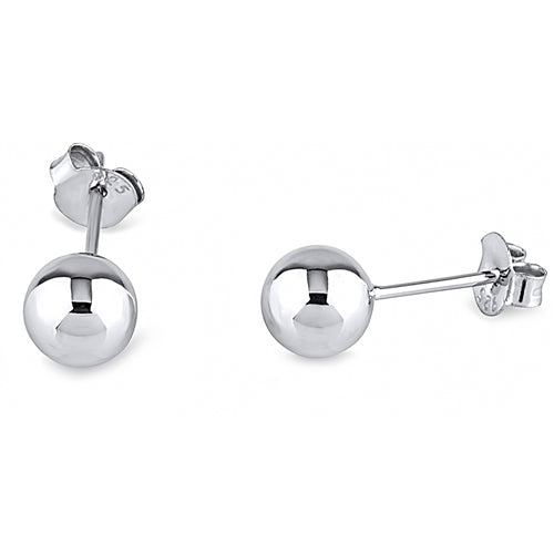 Sterling Silver Ball Stud Earrings | 10mm