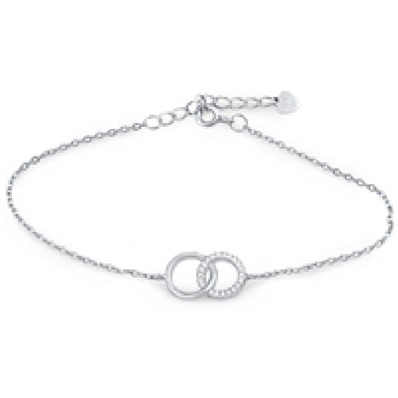 Sterling Silver
Dble. Circle Bracelet
Cubic Zirconia
SKU:BRA-00348