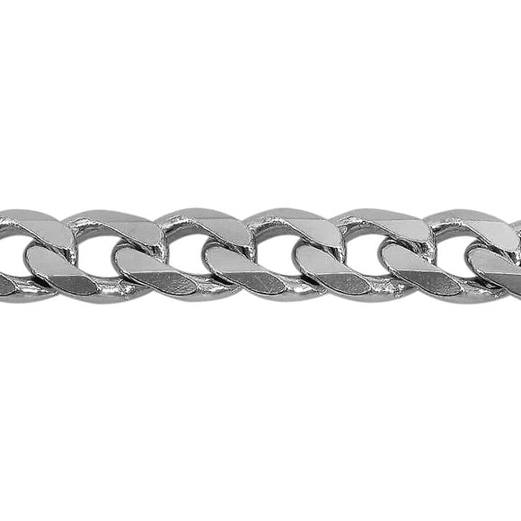 Sterling Silver Heavy Curb link Bracelet | 8