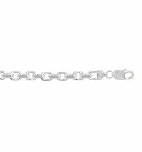 14K White Gold Cable link Chain | 18"