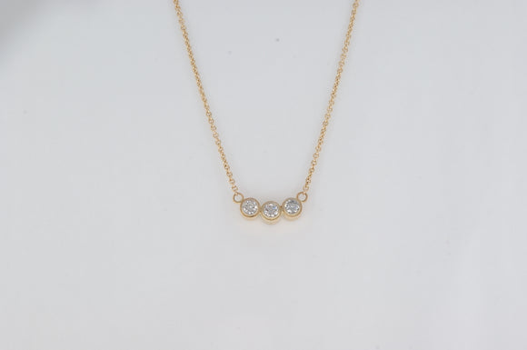 14k Yellow Gold Chain Diamond  Pendant Chain Available at The Vault Fine Jewellery 