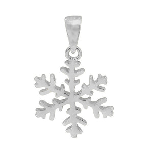 Sterling Silver Snowflake Pendant with 16" Chain
