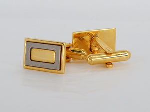 Stainless Steel Gold Plated Cufflinks Available at The Vault Fine Jewellery 