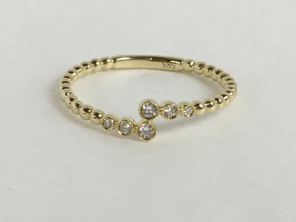 14K Diamond Stackable Ring