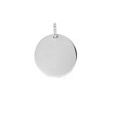 Sterling Silver Disc Pendant with Chain | 18"