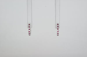 14k White Gold Ruby Earrings Available at The Vault Fine Jewellery 