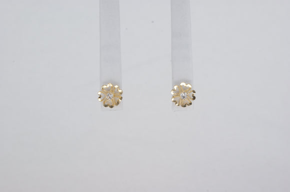 10k Yellow Gold Cubic Zirconia Earrings Available at The Vault Fine Jewellery 