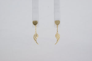 Sterling Silver Gold Plated Angel Wings Earrings Available at The Vault Fine Jewellery 