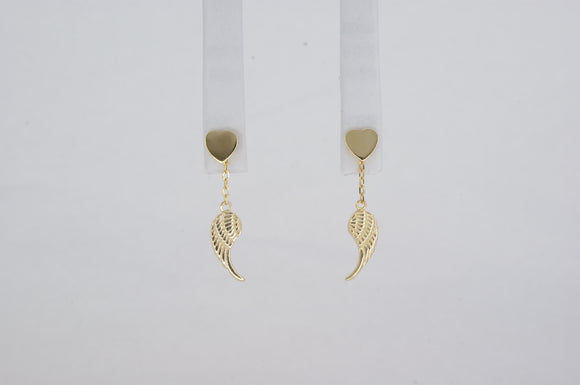 Sterling Silver Gold Plated Angel Wings Earrings Available at The Vault Fine Jewellery 