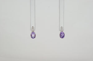 10k White Gold Amethyst Earrings Available at The Vault Fine Jewellery 