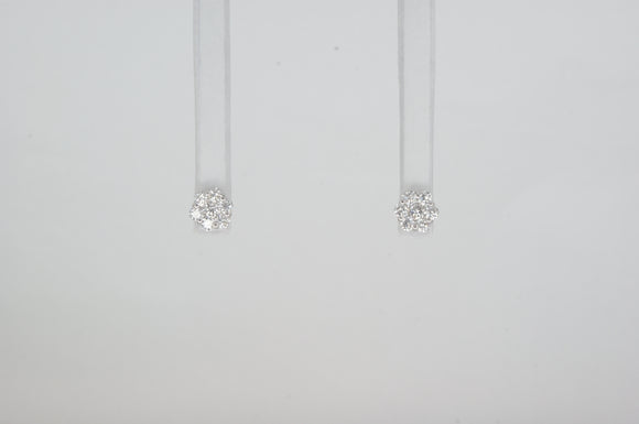 14k White Gold Diamond Earrings Available at The Vault Fine Jewellery 