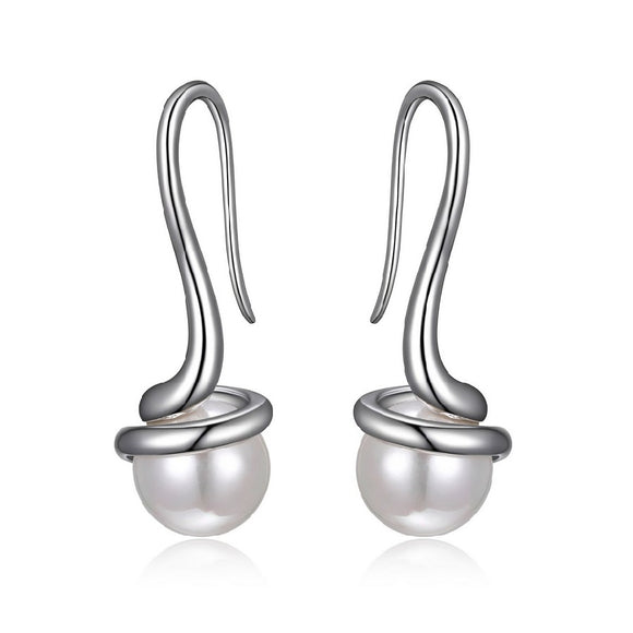 Sterling Silver Pearl Earrings Elle Available at The Vault Fine Jewellery 