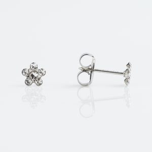 14k White Gold Studex Earrings Availabel at The Vault Fine Jewellery 