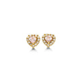 14K Yellow Gold
October birthstone
Pink Tourmaline
Heart w/ Cubic Zirconia
SKU:EAR-00989