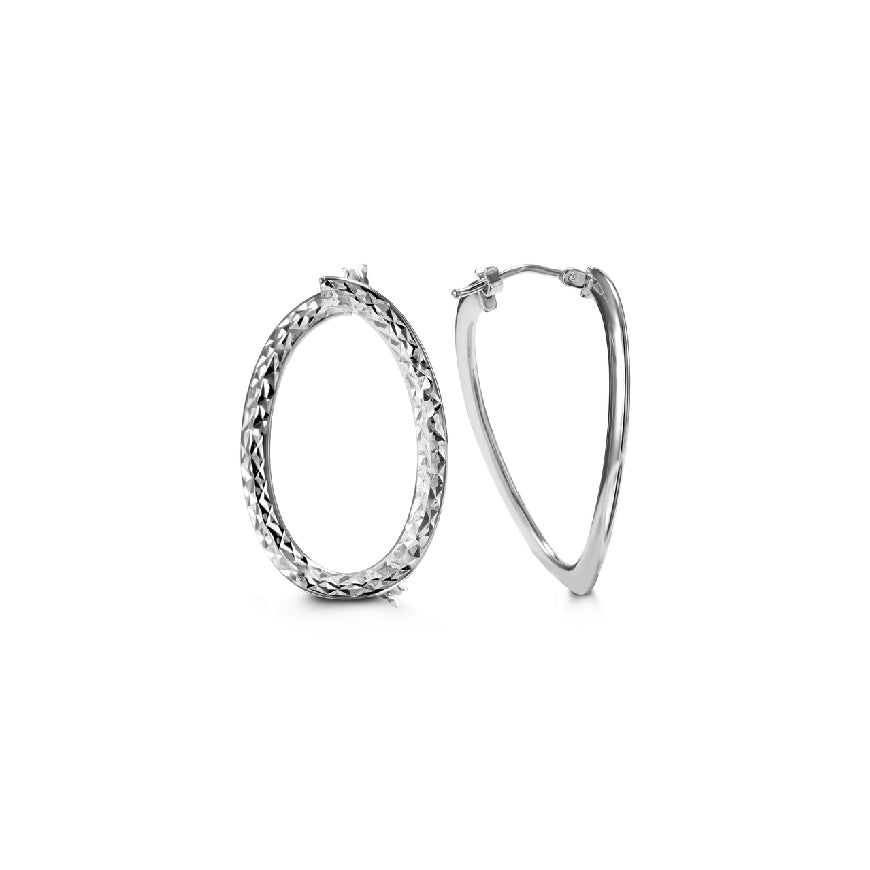 10K White Gold
Forward Facing
Dia. Cut Hoop
SKU:EAR-01005
