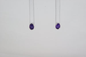 14k White Gold Amethyst Earrings Availabel at The Vault Fine Jewellery 