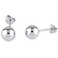 Sterling Silver Ball Stud Earrings | 7mm