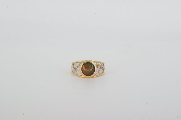 18k Yellow Gold Ammolite Estate & Vintage Availabel at The Vault Fine Jewellery 