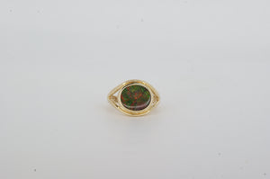 14k Yellow Gold Ammolite Estate & Vintage Availabel at The Vault Fine Jewellery 