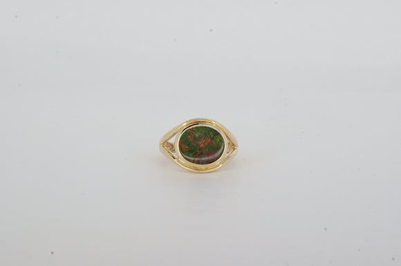 14k Yellow Gold Ammolite Estate & Vintage Availabel at The Vault Fine Jewellery 