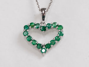Genuine Emerald Heart Pendant