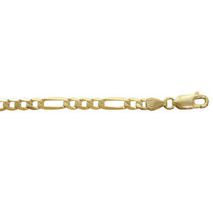 10K Yellow Gold Figaro link Bracelet | 8.5"
