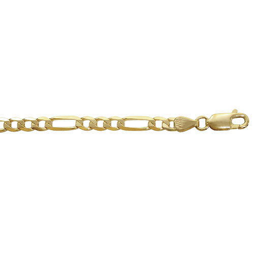 10K Yellow Gold Figaro link Bracelet | 8.5