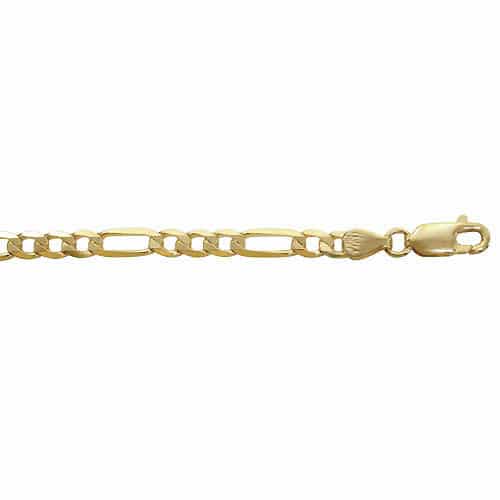 10K Yellow Gold Figaro Link Chain | 18