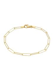 Gold Plated Paperclip Bracelet | 8"