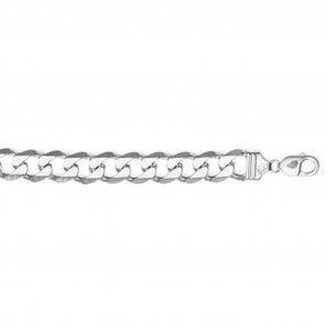 Sterling Silver Curb link Bracelet | 9"