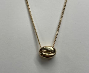 14K Yellow Gold Coffee Bean Necklace