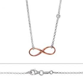 Rose Gold plated Sterling Silver Infinity necklace