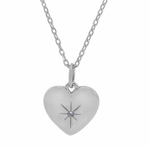 North Star Heart Necklace | 18"