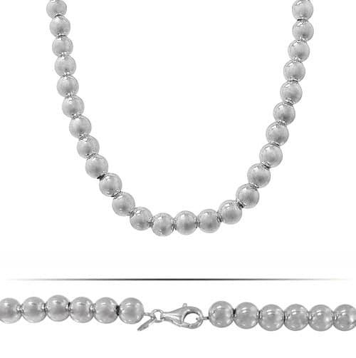 Sterling Silver Ball Strand Necklace | 18