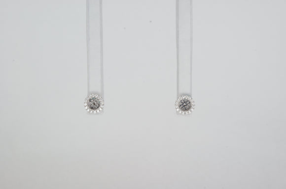 14k White Gold Diamond Earrings Availabel at The Vault Fine Jewellery 