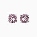 14K Pink Cubic Zirconia Stud Earrings