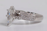 2.30ct Lab Created & Natural Pear Shaped Diamond Engagement Ring