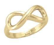 10K Yellow Gold Infinity Ring