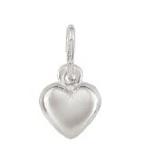 Sterling Silver Puffed Heart Pendant- 8mm
