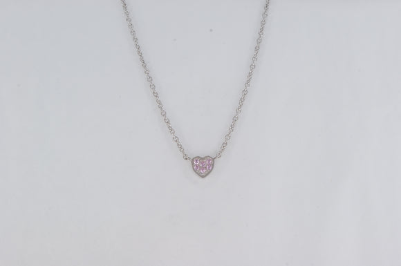 Pink Heart Cubic Zirconia Necklace Miss Mimi Availabel at The Vault Fine Jewellery 