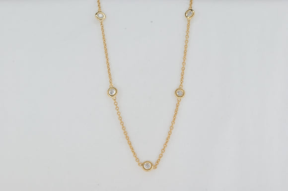 Sterling Silver Gold Plated Cubic Zirconia Necklace Miss Mimi Availabel at The Vault Fine Jewellery 