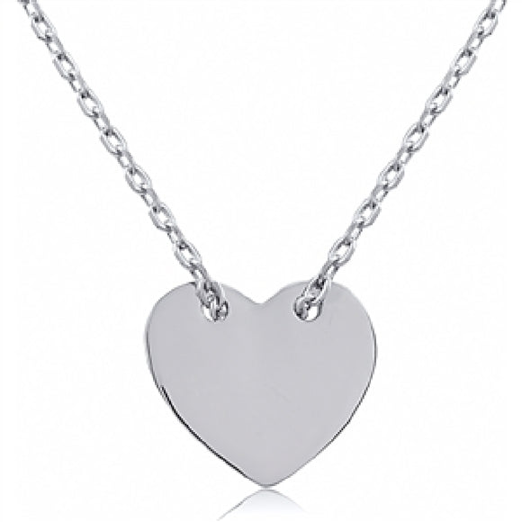 Sterling Silver Heart Pendant Necklace Availabel at The Vault Fine Jewellery 