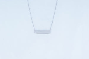 10k White Gold Bar Necklace Availabel at The Vault Fine Jewellery 