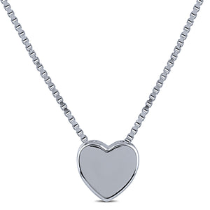 Sterling Silver Heart Necklace | 16.5"