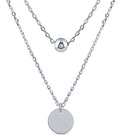 Sterling Silver Double Strand Necklace | 18"