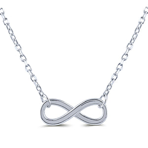 Sterling Silver Infinity Symbol Necklace | 18"