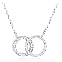 Sterling Silver Double Ring Necklace