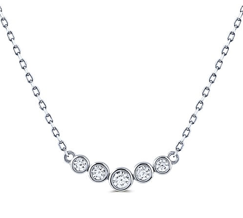 Sterling Silver Cubic Zirconia Necklace | 16+2