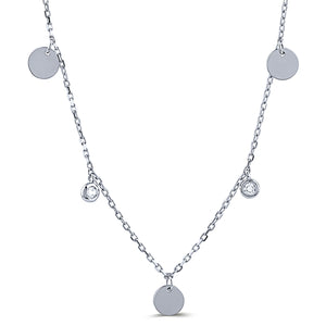 Sterling Silver Station Necklace