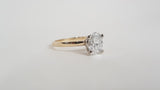 1.06ct Lab Grown Oval Diamond Solitaire Ring